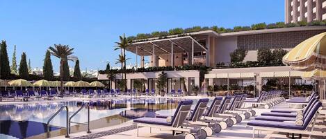 Alberca techada y alberca al aire libre por temporada