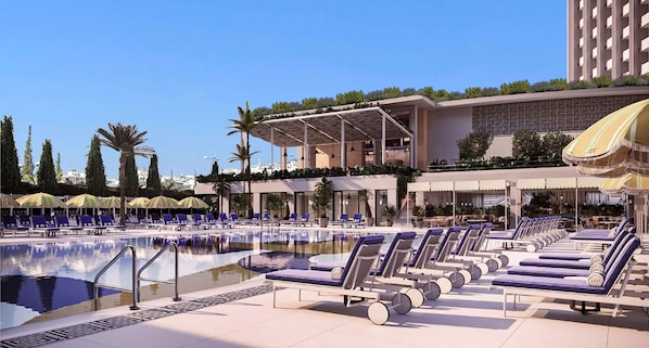 Indoor pool, seasonal outdoor pool