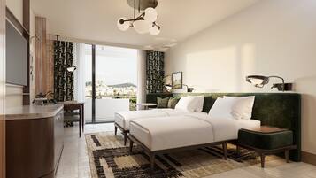 Hypo-allergenic bedding, minibar, in-room safe, laptop workspace