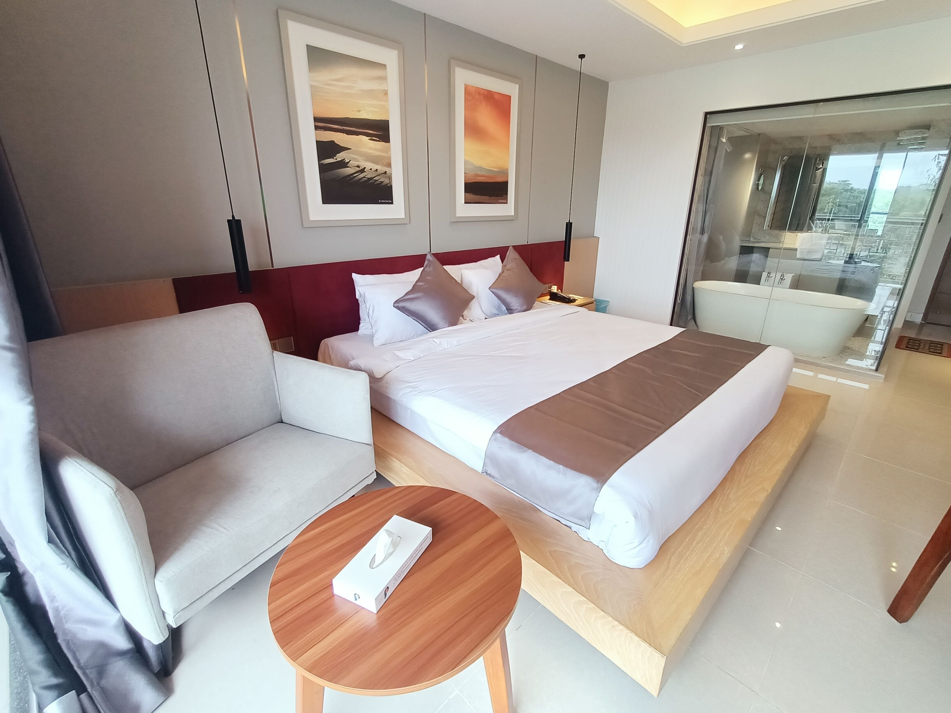 Deluxe Double Room, City View | Desk, laptop workspace