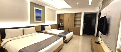 Double or Twin Room, City View | Desk, laptop workspace