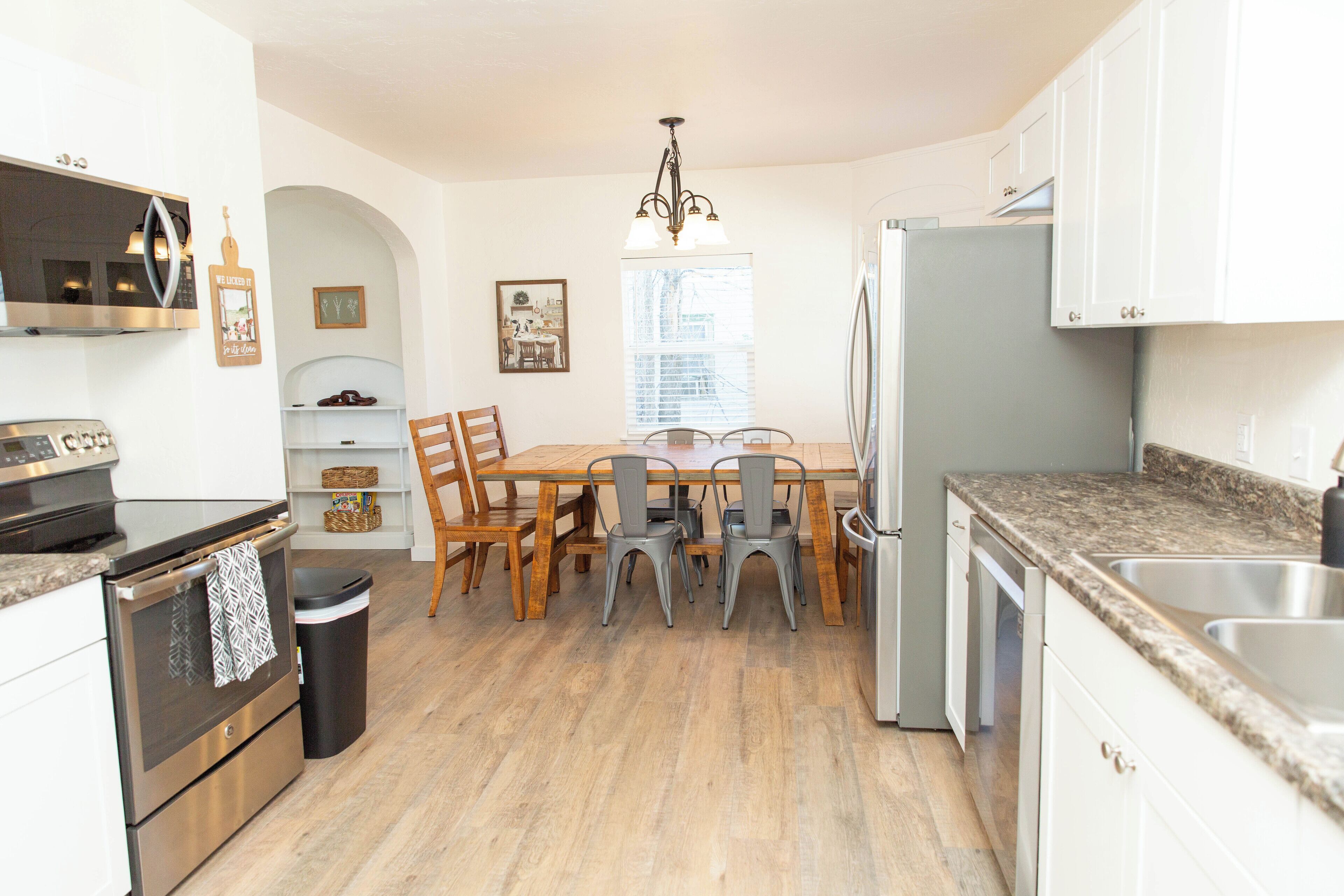 Microwave, oven, stovetop, dishwasher