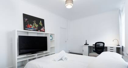 Studio-style room with double sofa bed