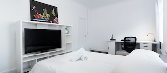 Studio-style room with double sofa bed