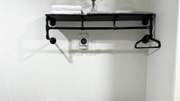 Premium bedding, down comforters, desk, laptop workspace