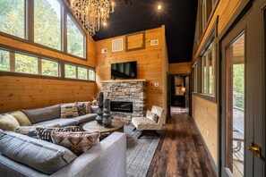 TV, fireplace - Multi-Level Getaway | Pool, Hot Tub and Fireplace (Sevierville)