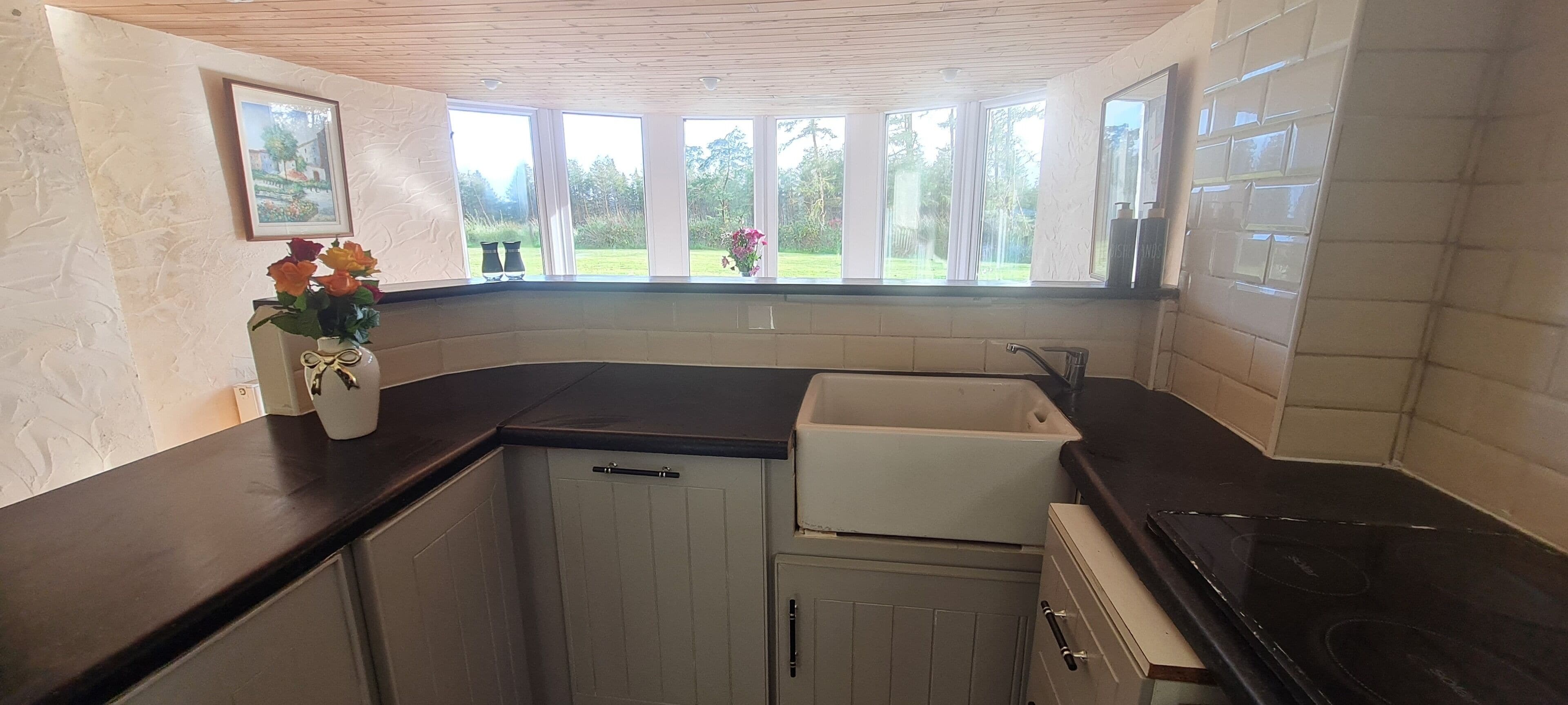 Jääkaappi, mikroaaltouuni, uuni, liesi