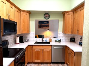 Microwave, oven, stovetop, dishwasher