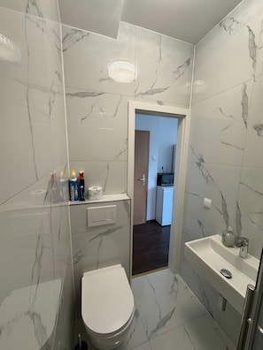 Shower, towels - Apartment '5' with Wi-Fi (Leimen)