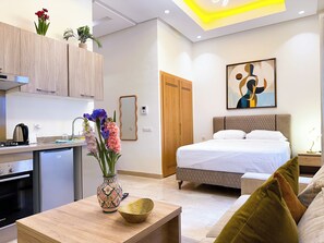 Deluxe Studio, Garden View | Living area - Cozy Luxurious Bourgogne Studio (Casablanca)