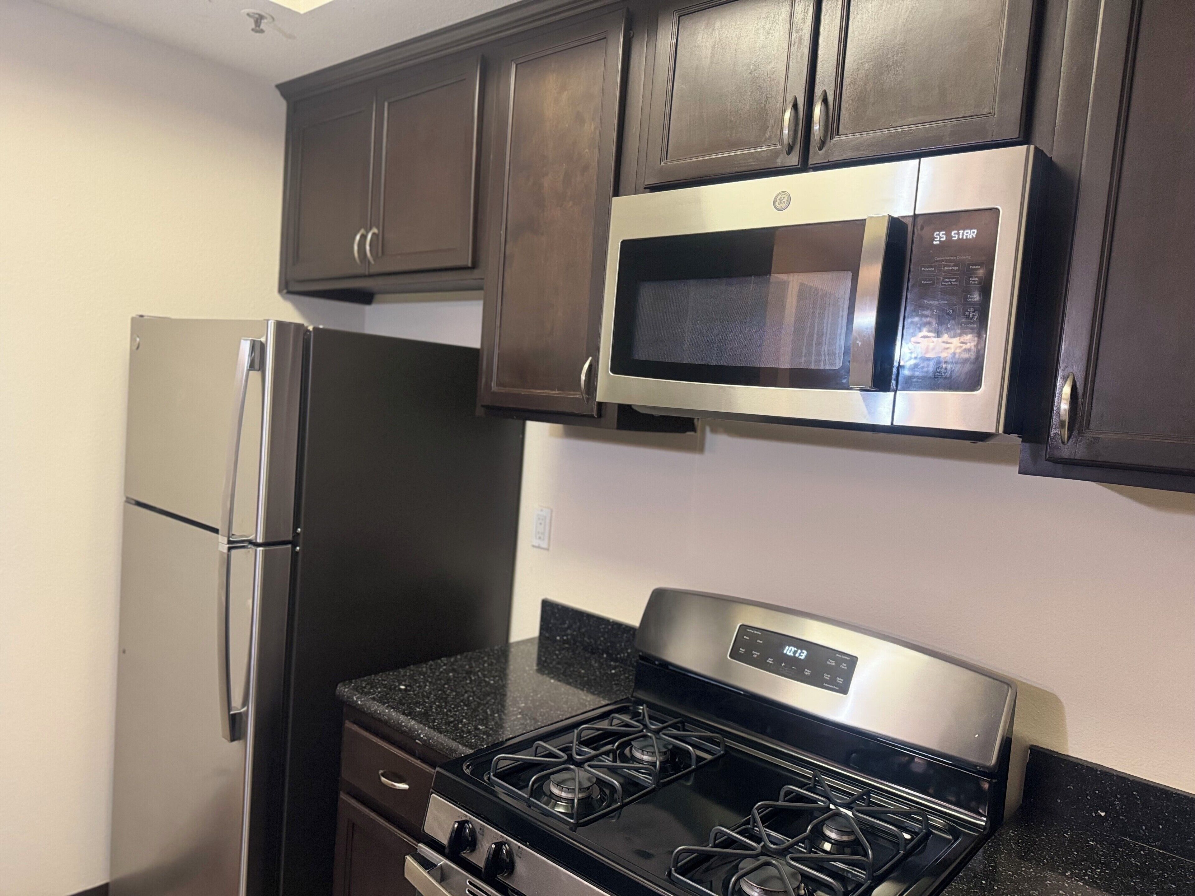 Microwave, oven, stovetop, dishwasher