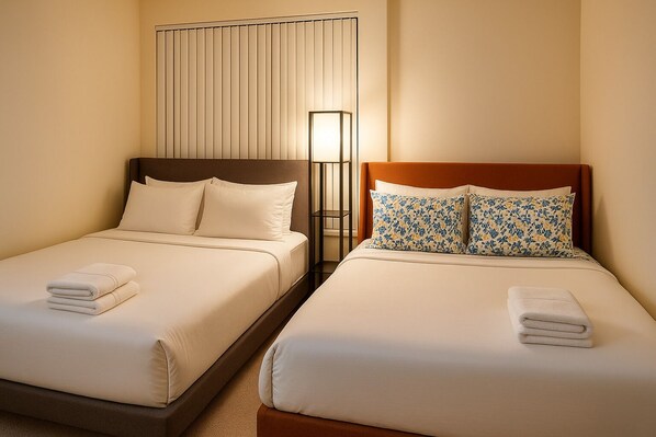 2 makuuhuonetta, silitysrauta/-lauta, Wi-Fi, vuodevaatteet