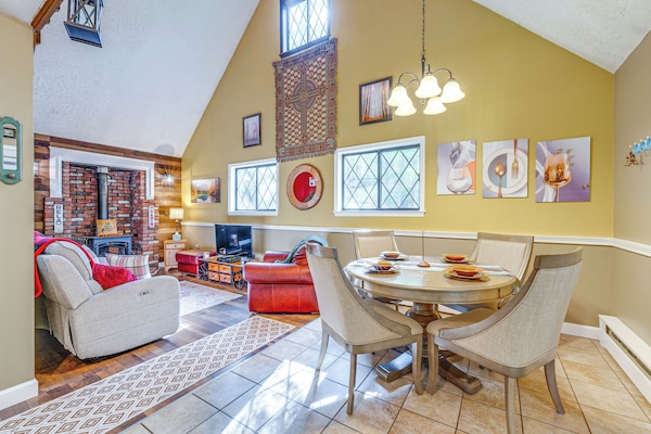 Pocono Lake Vacation Rental | 2BR | 2BA | 800 Sq Ft | 1 Step to Enter