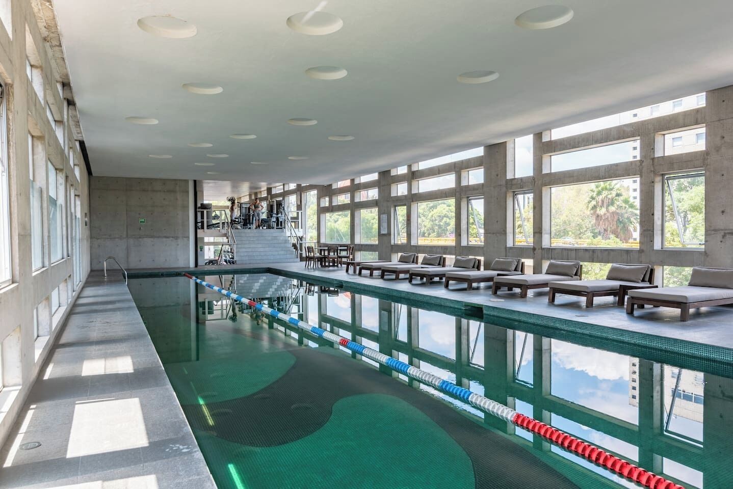 Indoor pool, a heated pool