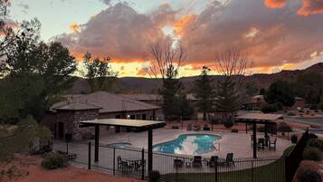 Outdoor pool, a heated pool