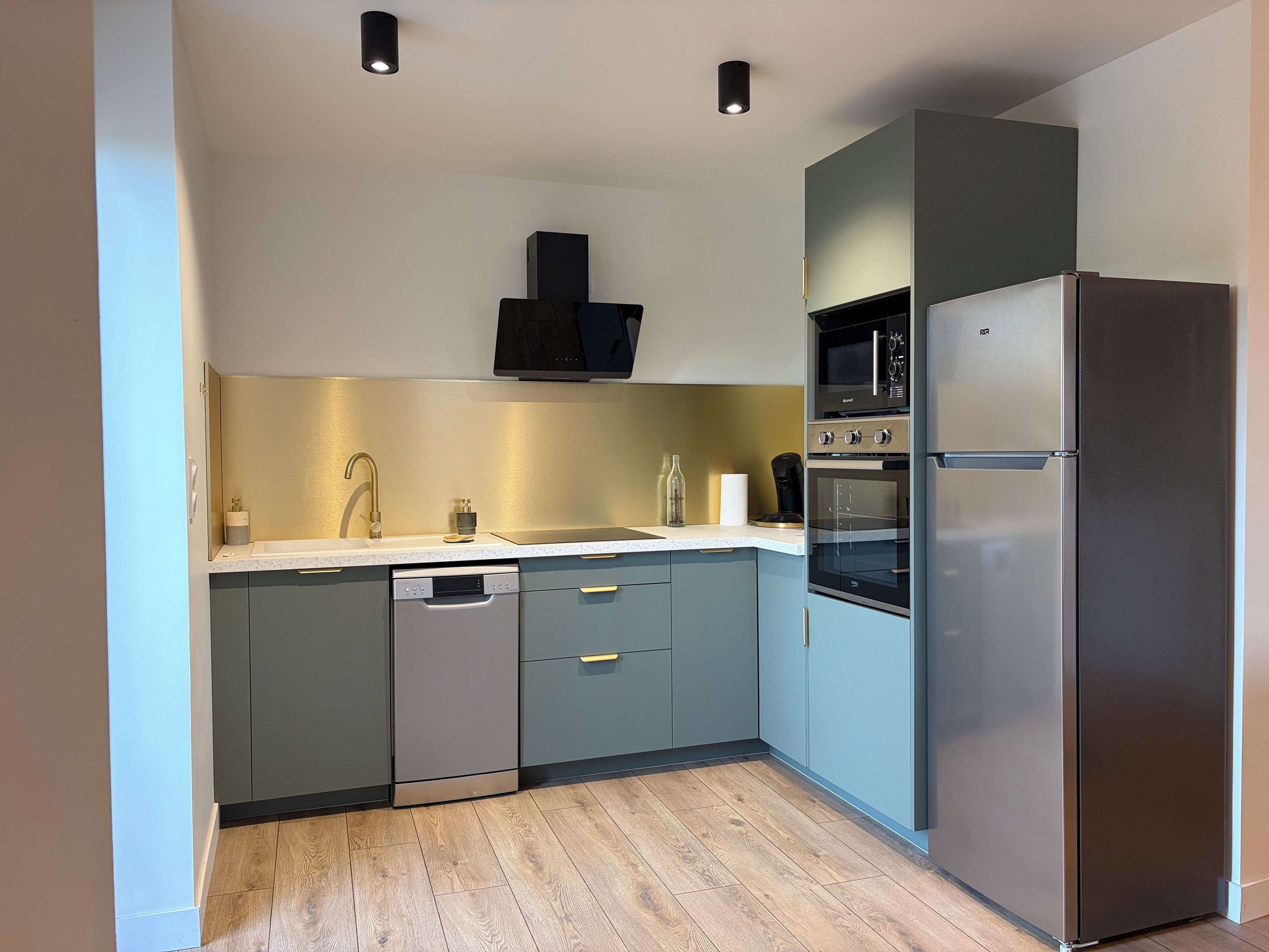 Mikrowelle, Ofen, Herdplatte, Geschirrspüler