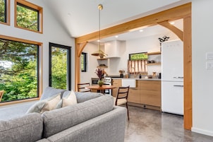 Premium Cabin, Ocean View | Private kitchen | Coffee/tea maker, full-size fridge, microwave, oven