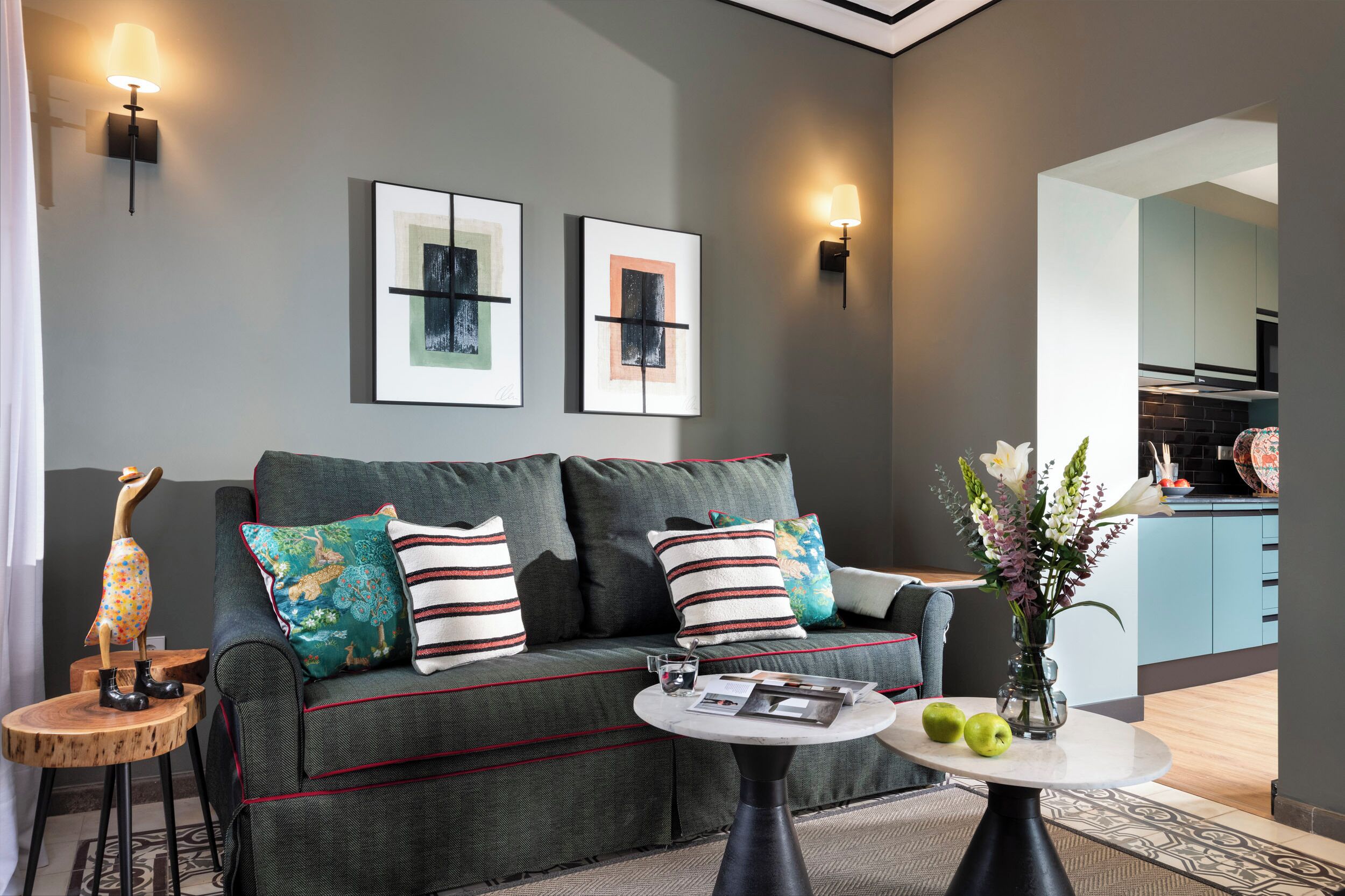 Apartamento con terraza y jacuzzi privado | 起居區 | 電視