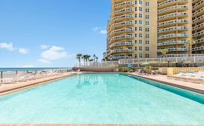 Outdoor pool, a heated pool