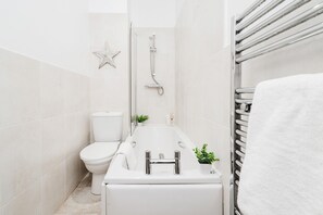 Towels, soap, toilet paper