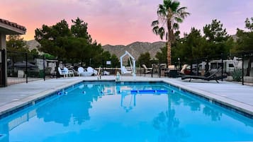A heated pool