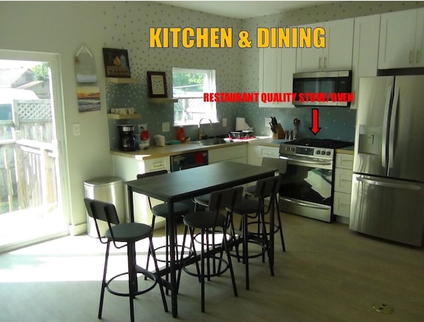 Microwave, oven, stovetop, dishwasher