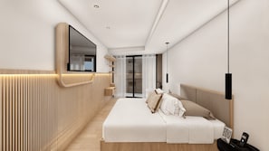 In-room safe, desk, laptop workspace, iron/ironing board
