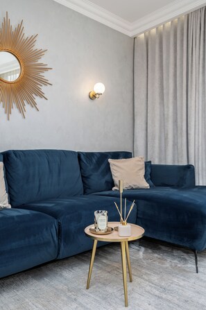 Deluxe Apartment, Air conditioning, City View | Living area - Toompea Castle 2 BR Old Town Apartment (Tallinn)