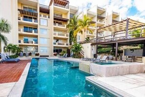 A heated pool