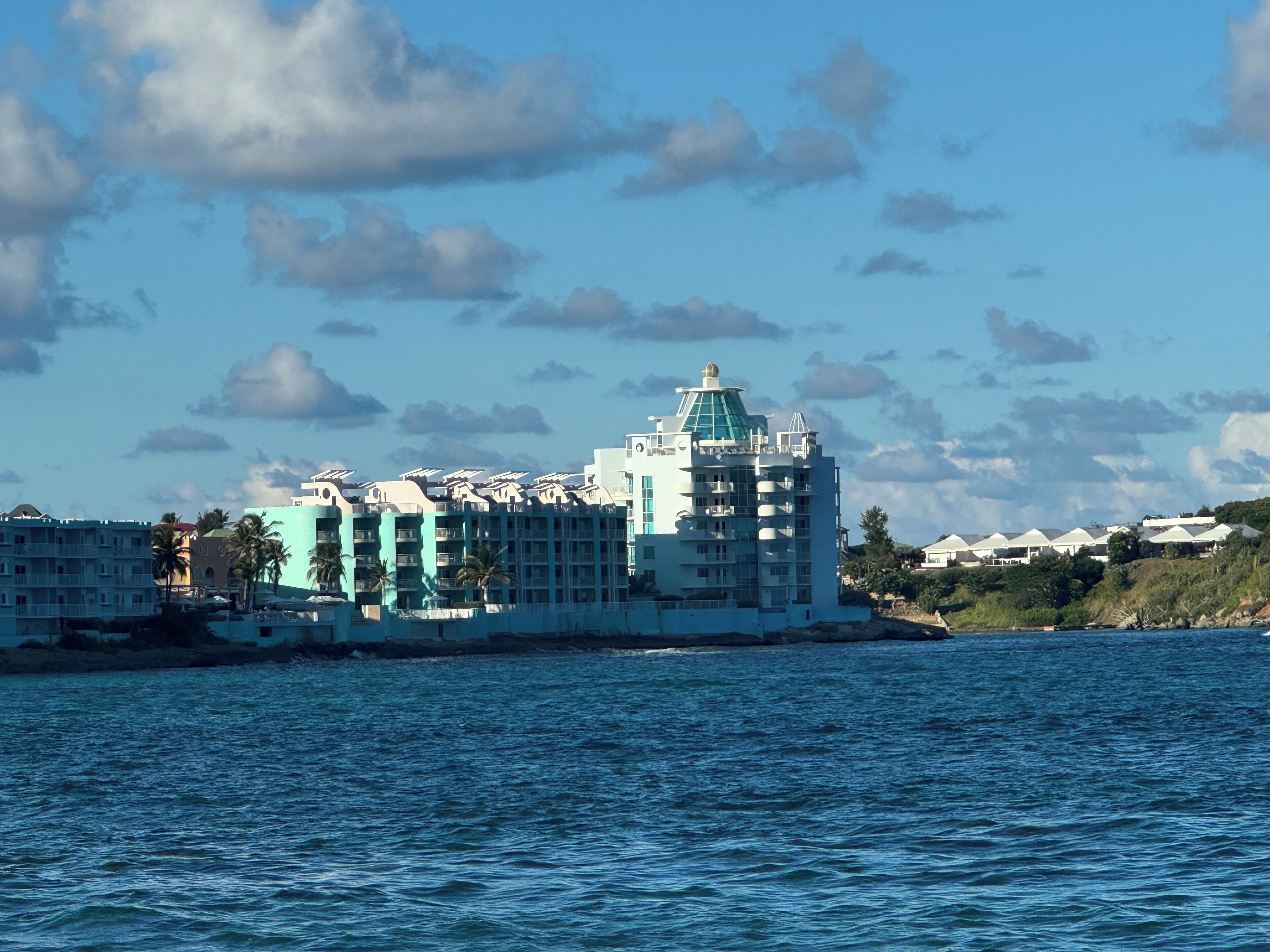 View of the condo from the other side of the bay