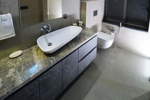 Towels, soap, toilet paper