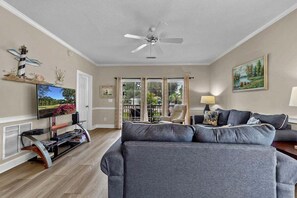 TV - Quiet 1st-Floor w/ Pool Views Near Myrtlewood Golf | MW 4665-104 (Myrtle Beach)