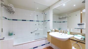 Hair dryer, towels