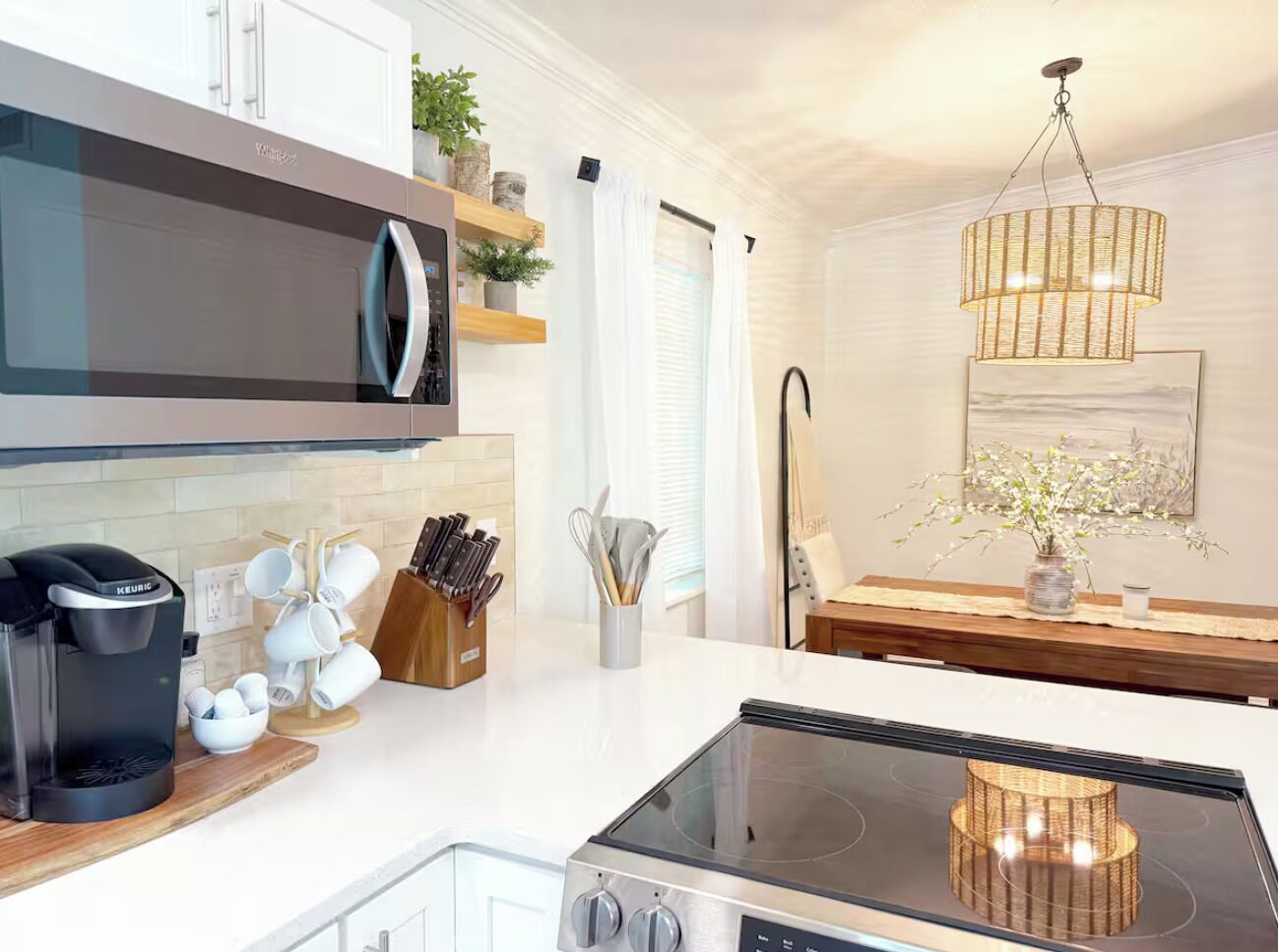 Microwave, oven, stovetop, dishwasher