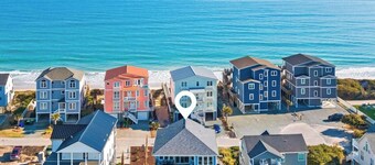 NEW BUILD-Luxury beach home w/ocean views 5 bdrm,
pool, elevator, steps to beach