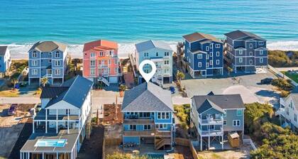 NEW BUILD-Luxury beach home w/ocean views 5 bdrm,
pool, elevator, steps to beach