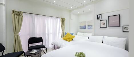 1 sovrum och sängkläder