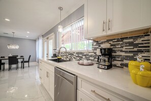 Microwave, oven, stovetop, dishwasher