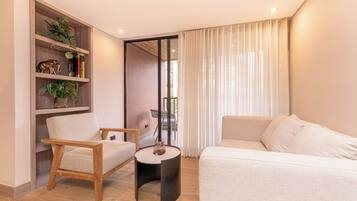 Premium Apartment (303) | Living area | 50-inch Smart TV with digital channels