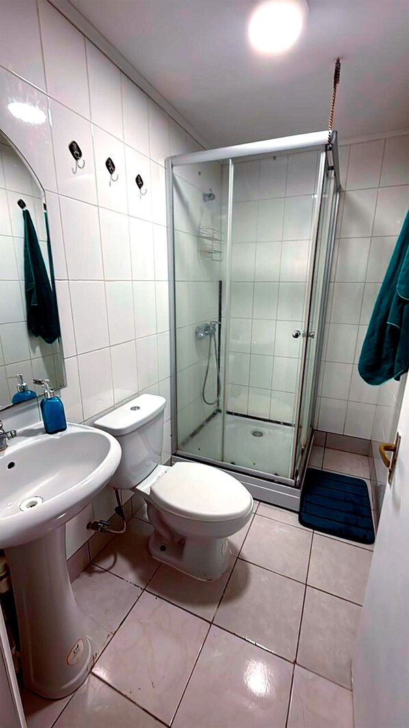 Towels, soap, toilet paper