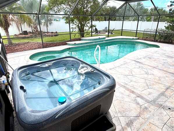 A heated pool