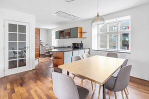 Loftsleilighet, byutsikt | Eget kjøkken | Kokeplater