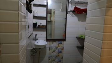 Shower, towels, soap