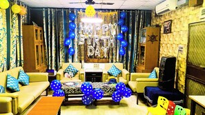 Smart TV, fireplace - Shreejee The Farm | Huge Farm•Pool•Party•Desi Fun (Sancholi Village)