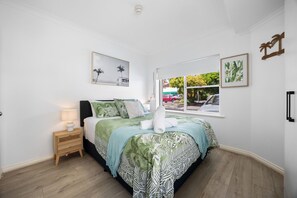 2 bedrooms, iron/ironing board, WiFi, bed sheets