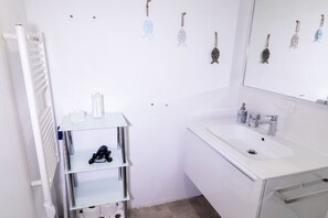 Shower, hair dryer