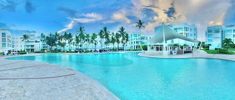 Apartment, 2 Bedrooms, Accessible, Balcony | Pool | Outdoor pool