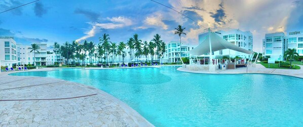 Apartment, 2 Bedrooms, Accessible, Balcony | Pool | Outdoor pool