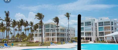 Apartment, 2 Bedrooms, Accessible, Balcony | Pool | Outdoor pool