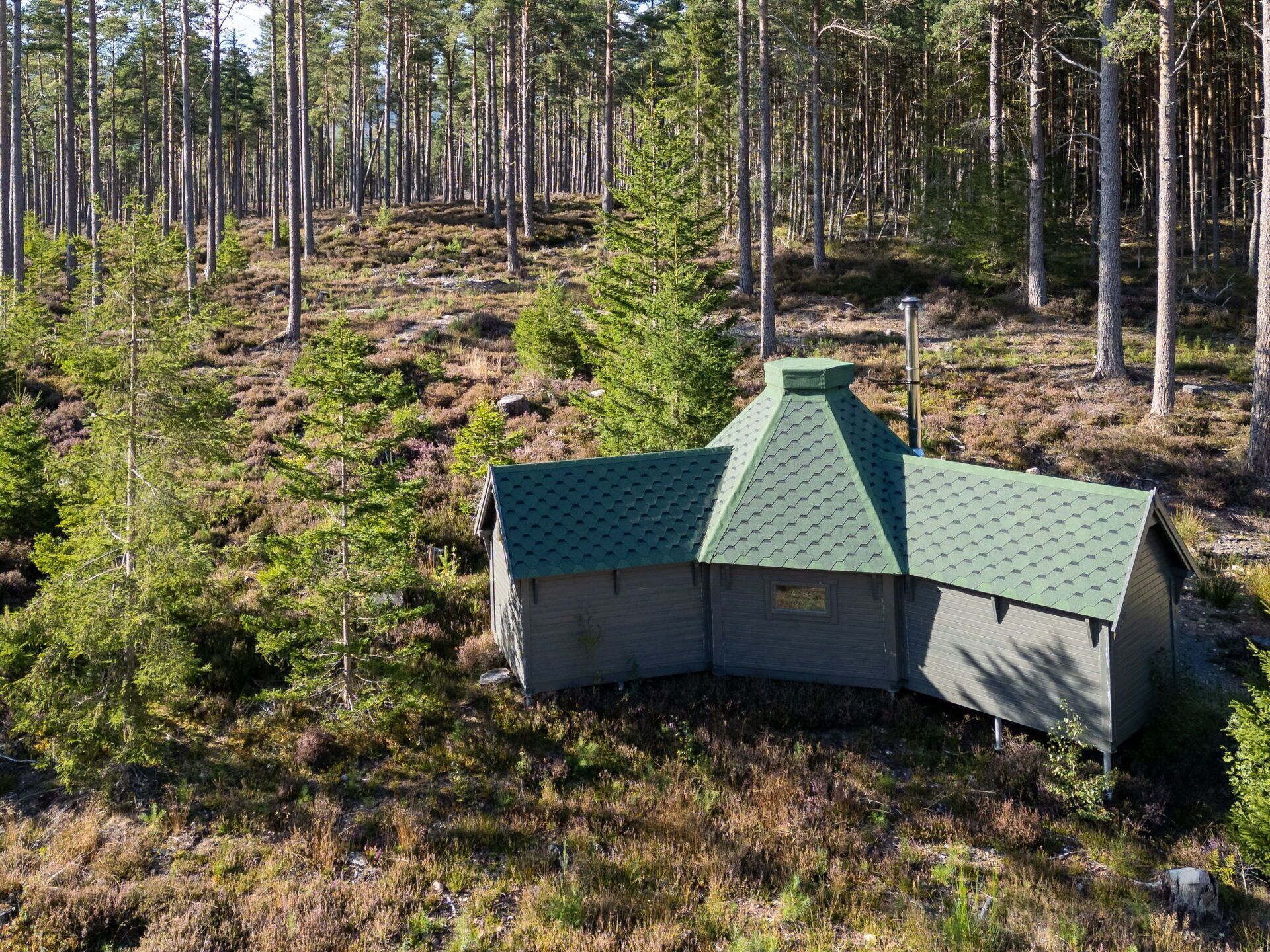 Dach, Strauch, Landschaft, Pflanzengemeinschaft, Wald, Grundstueck, Hütte, Ländliches Gebiet, Wald, Hütte